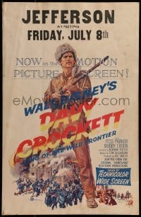 2x247 DAVY CROCKETT, KING OF THE WILD FRONTIER WC 1955 Disney, classic art of Fess Parker w/ rifle!