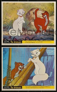 2x727 ARISTOCATS 10 color English FOH LCs 1970 Walt Disney jazz musical cartoon, colorful images!