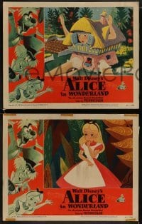 2x472 ALICE IN WONDERLAND 8 LCs 1951 Walt Disney & Lewis Carroll classic, rare complete set!