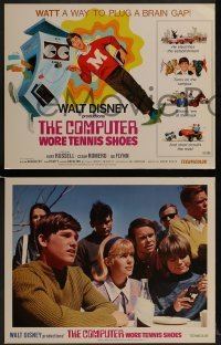 2x449 COMPUTER WORE TENNIS SHOES 9 LCs 1969 Walt Disney, young Kurt Russell, Cesar Romero!