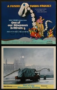 2x496 ONE OF OUR DINOSAURS IS MISSING 8 LCs 1975 Walt Disney, Peter Ustinov, a funky fossil frolic!
