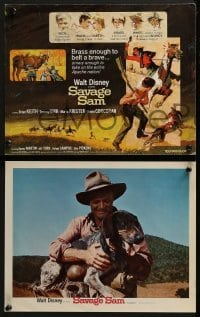 2x503 SAVAGE SAM 8 LCs 1963 Disney, Old Yeller sequel, Brian Keith, Slim Pickens, cool tc art!
