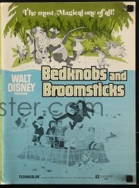2x552 BEDKNOBS & BROOMSTICKS pressbook 1971 Walt Disney, Angela Lansbury, great cartoon art!