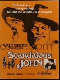 2x241 SCANDALOUS JOHN pressbook 1971 Brian Keith is crazy enough to fight windmills of change!