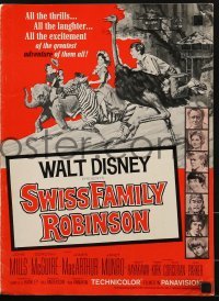 2x567 SWISS FAMILY ROBINSON pressbook R1968 John Mills, Walt Disney family fantasy classic!