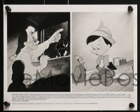 2x582 PINOCCHIO presskit w/ 4 stills R1992 images from Disney classic fantasy cartoon!