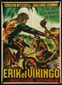 2y031 ERIK THE VIKING Argentinean 1965 cool artwork of Viking vs. Native Americans!