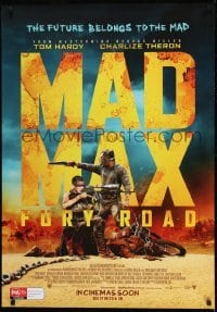 2y067 MAD MAX: FURY ROAD advance DS Aust 1sh 2015 different image of Tom Hardy & Charlize Theron!