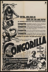 2y014 CONGORILLA Austrian 1932 Osa & Martin Johnson in Africa, cool different jungle animal art!