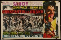 2y457 CONSTANTINE & THE CROSS Belgian 1962 Costantino il grande, art of Cornel Wilde, Belinda Lee!
