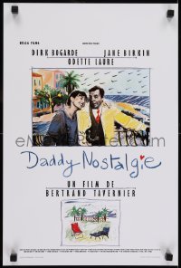 2y460 DADDY NOSTALGIA Belgian 1990 directed by Bertrand Tavernier, art of Bogarde & Jane Birkin!