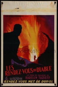 2y464 DEVIL'S BLAST Belgian 1958 Les Rendez-vous du diable, volcano art by Guy Gerard Noel!