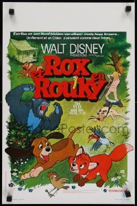 2y475 FOX & THE HOUND Belgian 1981 two friends who didn't know they were supposed to be enemies!