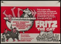 2y480 FRITZ THE CAT Belgian 1973 Ralph Bakshi sex cartoon, he's x-rated and animated!