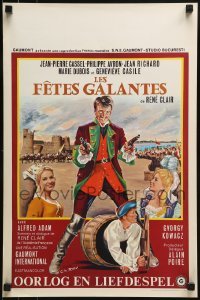 2y498 LACE WARS Belgian 1965 Rene Clair's Les fetes galantes, Rau art of Jean-Pierre Cassel!