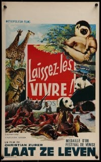 2y500 LAISSEZ-LES VIVRE Belgian 1969 let them live, Christian Zuber's wildlife documentary!