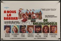 2y548 THAT LUCKY TOUCH Belgian 1975 Roger Moore, Susannah York, Shelley Winters, wacky art!