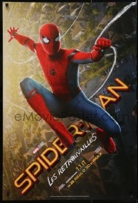 2y115 SPIDER-MAN: HOMECOMING teaser DS Canadian 1sh 2017 Tom Holland swinging over NYC!