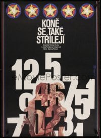 2y250 THEY SHOOT HORSES, DON'T THEY Czech 23x31 1974 Jane Fonda, Sydney Pollack, Fiser Jaroslav!