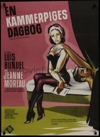 2y283 DIARY OF A CHAMBERMAID Danish 1965 Jeanne Moreau, directed by Luis Bunuel, Stevenov art!