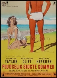 2y316 SUDDENLY, LAST SUMMER Danish 1960 Axel Holm art of super sexy Elizabeth Taylor in swimsuit!