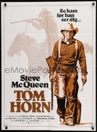 2y323 TOM HORN Danish 1980 see cowboy Steve McQueen in the title role before he sees you!