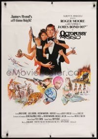 2y038 OCTOPUSSY Dutch 1983 art of sexy Maud Adams & Roger Moore as James Bond by Goozee!