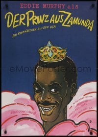 2y200 COMING TO AMERICA East German 23x32 1990 artwork of African Prince Eddie Murphy by Wongel!