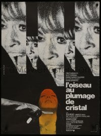 2y172 BIRD WITH THE CRYSTAL PLUMAGE French 23x31 1971 Argento's L'Uccello Dalle Piume Di Cristallo!