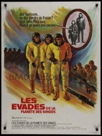 2y174 ESCAPE FROM THE PLANET OF THE APES French 24x32 1971 different Grinsson sci-fi artwork!