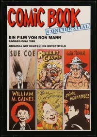 2y117 COMIC BOOK CONFIDENTIAL German 12x17 1989 parody art of top artists by Paul Mavrides!