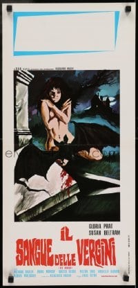 2y904 BLOOD OF THE VIRGINS Italian locandina 1976 Ricardo Bauleo, sexy vampire horror art!