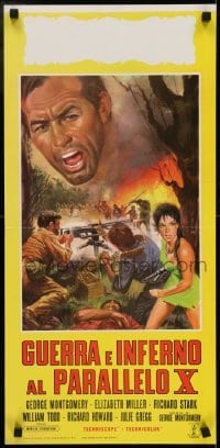 2y928 FROM HELL TO BORNEO Italian locandina 1968 George Montgomery stars and directs, Mos art!