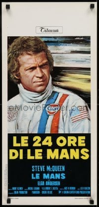 2y948 LE MANS Italian locandina 1971 different close up of race car driver Steve McQueen!