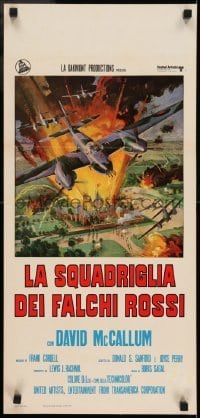 2y963 MOSQUITO SQUADRON Italian locandina 1970 David McCallum, cool Bob McCall WWII bomber art!