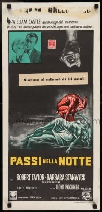 2y966 NIGHT WALKER Italian locandina 1965 Castle, art of monster & sexy near-naked girl