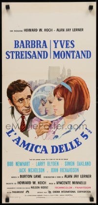 2y969 ON A CLEAR DAY YOU CAN SEE FOREVER Italian locandina 1971 Barbra Streisand & Yves Montand!