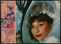 2y891 MY FAIR LADY Italian 26x37 pbusta 1965 close-up Audrey Hepburn in famous dress!
