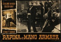 2y881 KILLING Italian 18x27 pbusta R1964 Stanley Kubrick classic film noir, completely different!