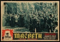 2y867 MACBETH Italian 14x19 pbusta 1951 star & director Orson Welles, Shakespeare!