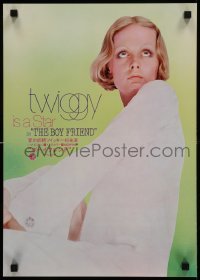 2y572 BOY FRIEND Japanese 14x20 1971 Russell, great completely different image of Twiggy!