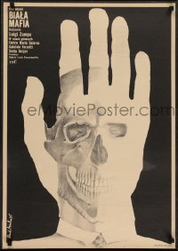 2y735 HOSPITALS THE WHITE MAFIA Polish 23x32 1975 Luigi Zampa, Rene Mulas art of hand and skull!