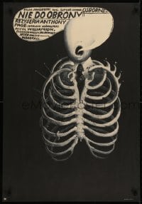 2y738 INADMISSIBLE EVIDENCE Polish 23x33 1970 completely different Starowieyski skeleton artwork!
