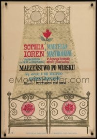2y751 MARRIAGE ITALIAN STYLE Polish 23x33 1966 Matrimonio all'Italiana, Krolikowski & Stachurski!