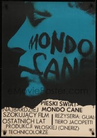 2y753 MONDO CANE Polish 23x33 1964 classic early Italian documentary of human oddities, Zamecznik!