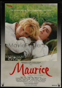 2y088 MAURICE Spanish 1987 gay homosexual romance directed by Ivory, produced by Ismail Merchant!