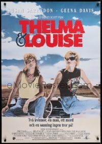 2y101 THELMA & LOUISE Swedish 1991 Susan Sarandon, Geena Davis, Ridley Scott feminist classic!