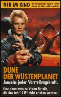 2y022 DUNE Swiss 1984 David Lynch sci-fi epic, Sting as Feyd Rautha & Berkey worm art!