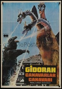 2y047 GHIDRAH THE THREE HEADED MONSTER Turkish 1965 Toho, he battles Godzilla, Mothra & Rodan!