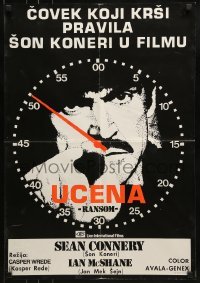 2y148 RANSOM Yugoslavian 19x28 1975 Sean Connery has no time for the rules!
